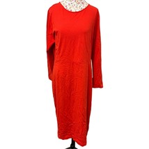 ❤️ J.Crew Red Long Sleeve Midi Dress Size 16 Minimalist Classic Workwear - $26.59