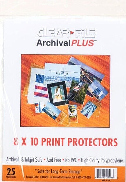 Primary image for Clear File Archival Photo Print Protectors 8 x 10" (25-Pack) 030025B