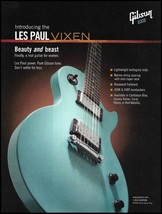 2006 Gibson Les Paul Vixen Caribbean Blue electric guitar advertisement ad print - £3.40 GBP