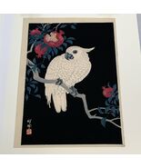 Ohara Shoson (Koson) White Cockatoo & Pomegranates Japanese Woodblock Print - $7,346.79 MXN Ohara Shoson (Koson) White Cockatoo & Pomegranates Japanese Woodblock Print - $7,346.79 MXN