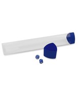 5 BCW Clear Tri-oval Playmat Tubes With 2 Blue Dice and Caps - €31,48 EUR