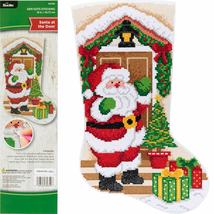 DIY Bucilla Gem Dots Santa at the Door Christmas Craft Facet Stocking Kit 89319E - £27.83 GBP