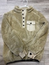 Buffalo Jackson Trading Kodiak Fleece Pullover S - Tan Brown Sherpa Gorp... - $923.44 MXN