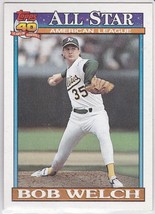 M) 1991 Topps Baseball Trading Card - Bob Welch #394 - $1.97