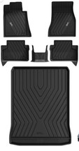 3W Fits 2017-2023 BMW 5 Series Black All Weather Floor Mats and Cargo Li... - $93.57