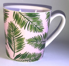 Palm Frond Hawaii Pink/Green 18oz Oversized Giant 4 1/4”Hx4”W Coffee Tea Mug Cup - £11.67 GBP