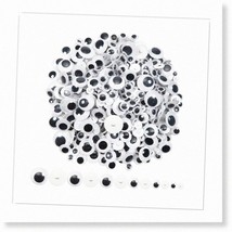 Assorted Sizes Black Round Plastic Sewing Buttons - 172pcs Googly Wiggle Eyes fo - $27.71