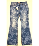 Johnny Was Floral Print Jeans Size-31 Blue Floral - £113.55 GBP