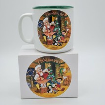 Vintage Disney Japan “1989 Christmas Pinocchio &amp; Geppetto” Mug, 8 Oz Nib - £25.34 GBP