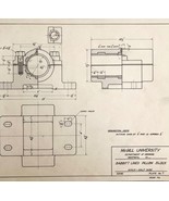 McGill University Babbitt Lined Pillow Blk 1965 Mechanical Drawing Print... - £22.52 GBP