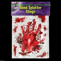 Car Decal Cling Outdoor Life Size Bloody Hand Prints Splatter Window Door Mirror - £6.91 GBP