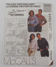 Mccalls Pattern #6262 Ez Western Shirt Sz Medium Piped Curved Straightuncut 1992 - £6.29 GBP