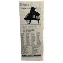 Baldwin Piano Company Vintage Print Ad 50s Grand Piano Excellence - £11.97 GBP