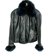 Wilsons Leather Pelle Studio Jacket Removable Faux Fur Collar Cuffs Blac... - £77,148.60 GBP