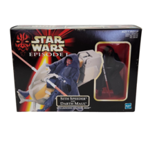 VINTAGE 1998 STAR WARS EPISODE 1 SITH SPEEDER AND DARTH MAUL NEW IN BOX TOY - £14.97 GBP