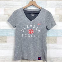 Clemson Tigers The Nike Tee Gray Graphic Logo Football University Womens XS - £19.38 GBP