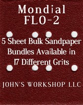 Mondial FLO-2 - 1/4 Sheet - 17 Grits - No-Slip - 5 Sandpaper Bulk Bundles - £3.94 GBP