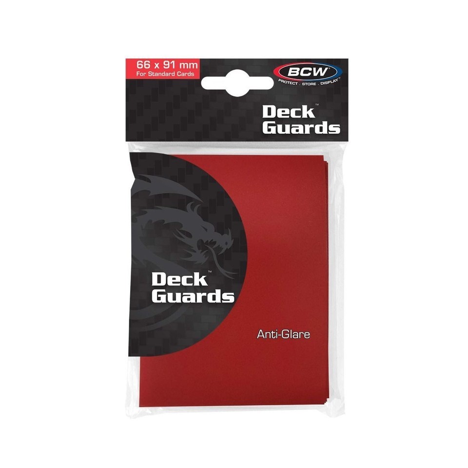 1 pack of 50 BCW Red Double Matte Deck Guard Standard Sized Card Sleeves - $6.74