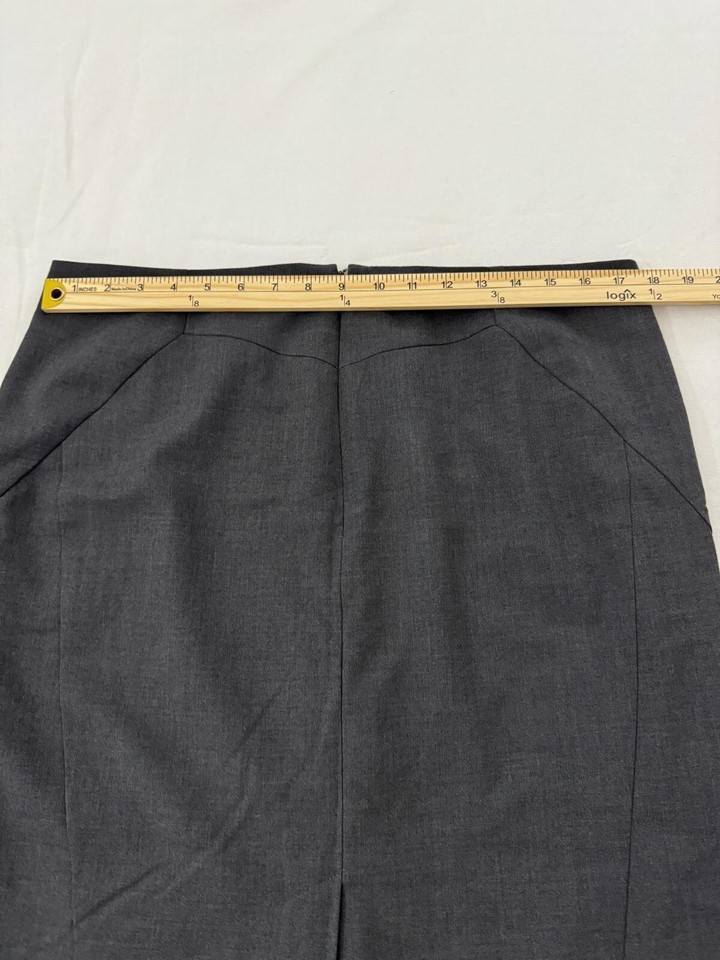 Worthington Women's Gray Rear Zip & Slit Pencil Pull-On Skirt Size 14 Waist 36" Item image 10