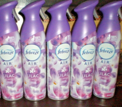 (5) Febreze Air Room Freshener Sprays Lilac Scent 8.8 Oz Each Spray Bottle - £29.85 GBP