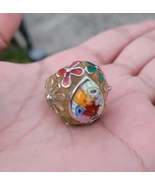 Ladies&#39; stainless steel ring with murrina /Anillo para Damas de acero in... - $28.00