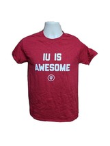 IU Indiana University Alumni Association is Awesome Adult Small Burgundy TShirt - £11.87 GBP