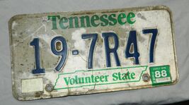 United States Tennessee 1988 Passenger License Plate 19-7R47 - $5.89