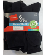 Hanes Men&#39;s Crew Socks 6 Pair Comfort Blend Fresh IQ Full Sole Cushion S... - $258.26 MXN