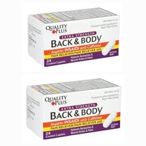 2 PACK Of Quality Plus Extra Strength Back &amp; Body, 24-ct. Bottle - £10.27 GBP