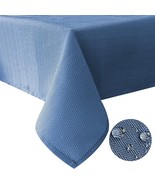 Tektrum 70&quot;X70&quot; Square Herringbone Textured Tablecloth - Waterproof (Blue) - £18.76 GBP
