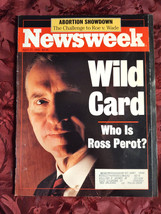 NEWSWEEK April 27 1992 Wild Card Ross Perot Abortion Roe v. Wade - £11.54 GBP