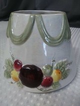 Yankee Candle Jar Topper Shade Fruit &amp; Swag Motif ~ 5&quot; high x 4&quot; top x 7&quot;w - £8.98 GBP