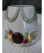 Yankee Candle Jar Topper Shade Fruit &amp; Swag Motif ~ 5&quot; high x 4&quot; top x 7&quot;w - £8.86 GBP