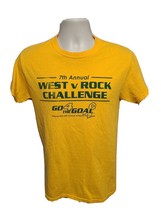 7th Annual West vs Rock Challenge Go for the Goal Adult Small Yellow TShirt - $14.85