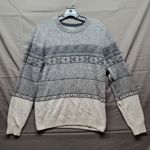 Men&#39;s Aeropostale Knit Sweater Gray/Black/Tan Size Medium - $16.93