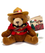 VINTAGE WILD WONDERS RCMP COUNTRY PLUSH TEDDY BEAR COLLECTIBLE 5&quot; ROYAL ... - $8.59