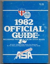 VINTAGE 1982 ASA Softball Official Guide - £7.74 GBP