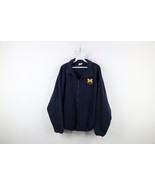 Vintage 90s Mens Medium Distressed University of Michigan Fleece Jacket ... - €42,43 EUR