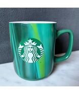 Starbucks Green Marbled Swirl Mug Mermaid Logo - 2022 Coffee Cup 15 oz - $16.10