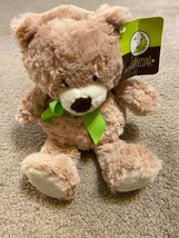 Animal Adventure Brown BEAR Plush 12” Green Bow &amp; Heart 2018 New with tags - £12.65 GBP