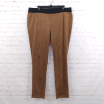 INC International Concepts Pants Womens 16W Brown Faux Suede Pull On - $24.99