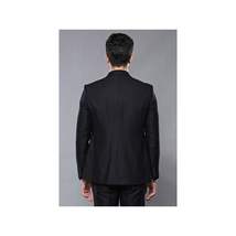 Men 3pc European Vested Suit WESSI by J.VALINTIN Extra Slim Fit JV9 Black corded image 7