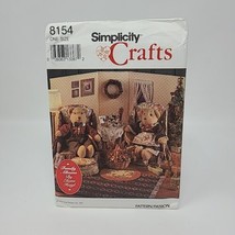 Simplicity Crafts Pattern 8154 Adult Bear Clothes Furniture Uncut Vintage 1992 - £6.07 GBP