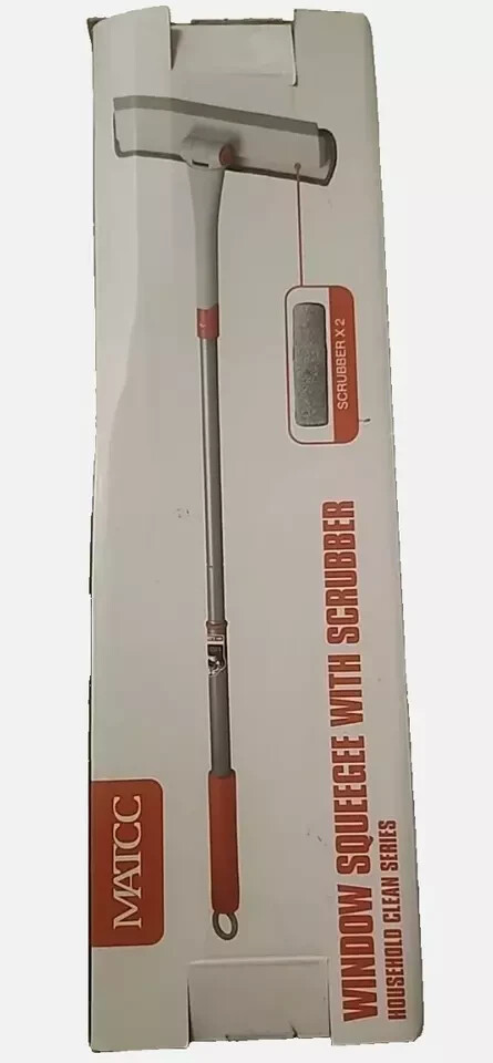 48&#39;&#39; 2-in-1 Window Squeegee Cleaner Kit with Scrubber - Extra Long Reach! - $5.12