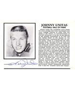 JOHNNY UNITAS &amp; JERRY WEST DUAL AUTOGRAPHED SIGNED 5x8 Picture Hall of F... - £70.78 GBP