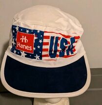 Vtg Hanes USA Flag Painters Cap Spell Out Script Logo 1996 Olympics Base... - €17,29 EUR