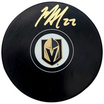 Michael Amadio Autographed Vegas Golden Knights Logo Hockey Puck COA IGM Signed - £53.38 GBP