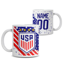 Custom Name USWNT Soccer FIFA Women&#39;s World Cup 2023 Ceramic Mug - $19.99+