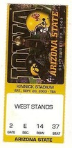 2003 Sept 20th Ticket Stub Arizona State @ Iowa College Football Kinnick Stadium - £11.29 GBP