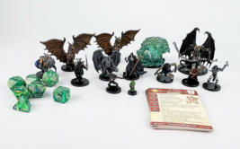 Dungeons Dragons Figures Cards 2006 Dice Green Water Element D&amp;D Miniatu... - $33.81
